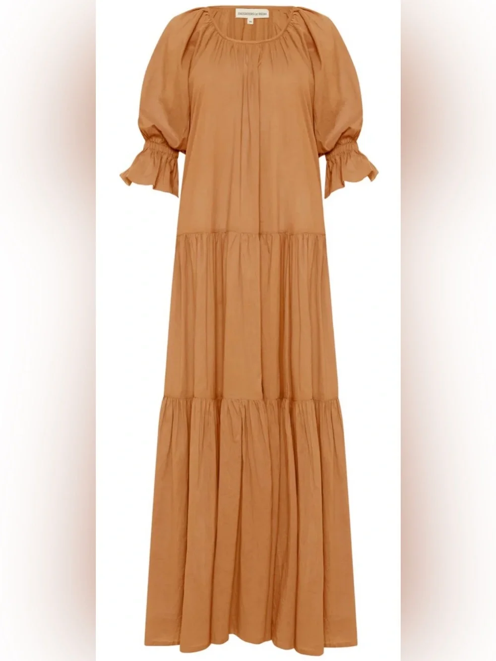 Daughters of India | Dresses | Daughters Of India Desert Tan Tiered Cotton  Dress Size Large | Poshmark